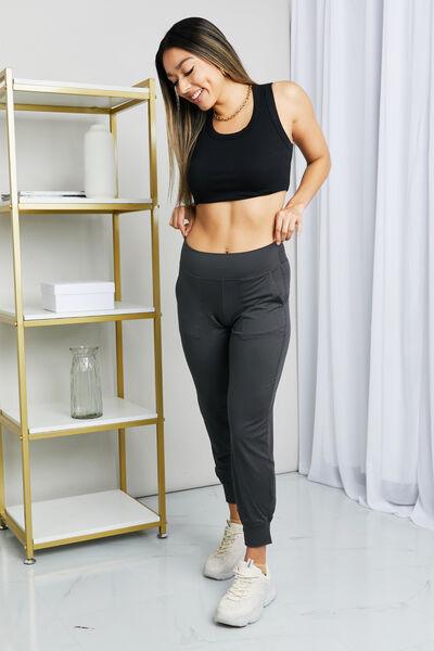 Leggings Depot Full Size Wide Waistband Cropped Joggers - Immenzive