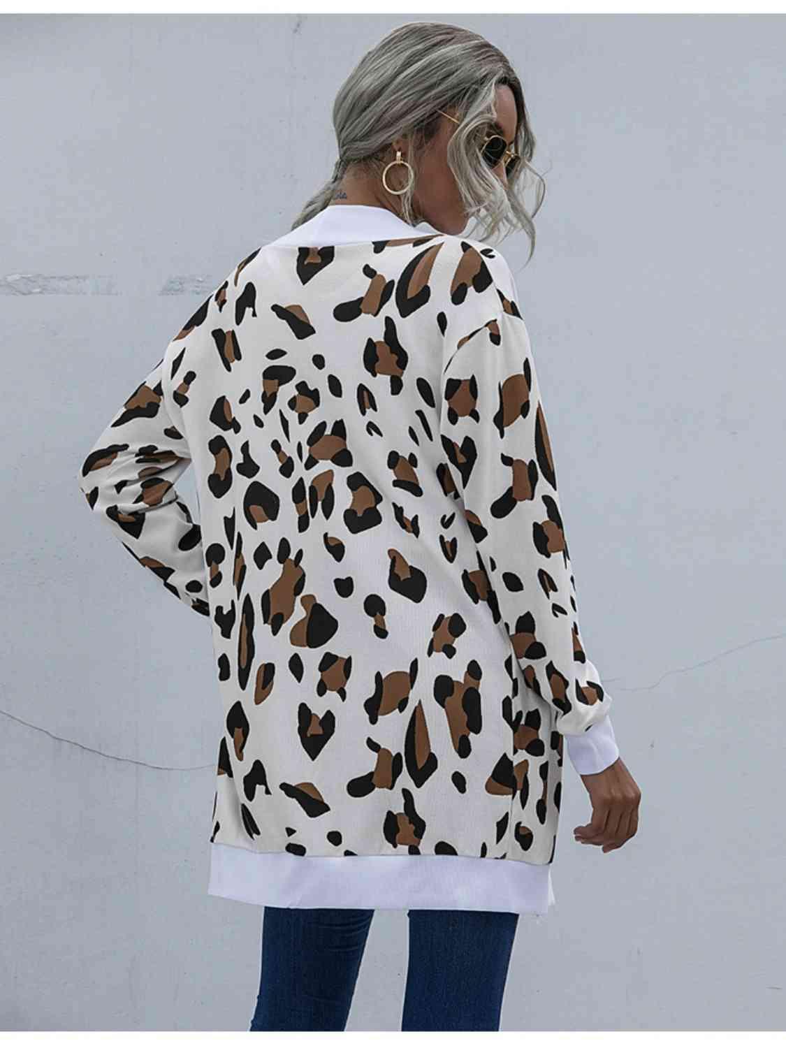 Leopard Open Front Cardigan - Immenzive