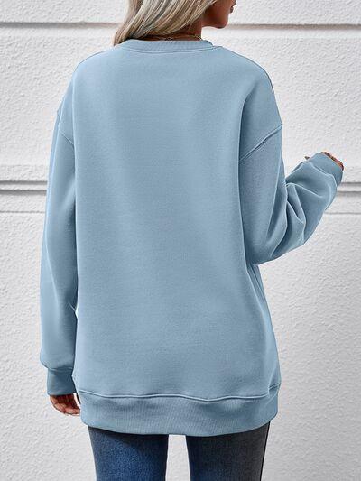 Letter Graphic Dropped Shoulder Sweatshirt - Immenzive