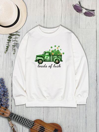 LOADS OF LUCK Round Neck Sweatshirt - Immenzive