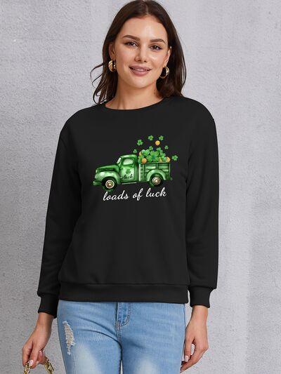 LOADS OF LUCK Round Neck Sweatshirt - Immenzive