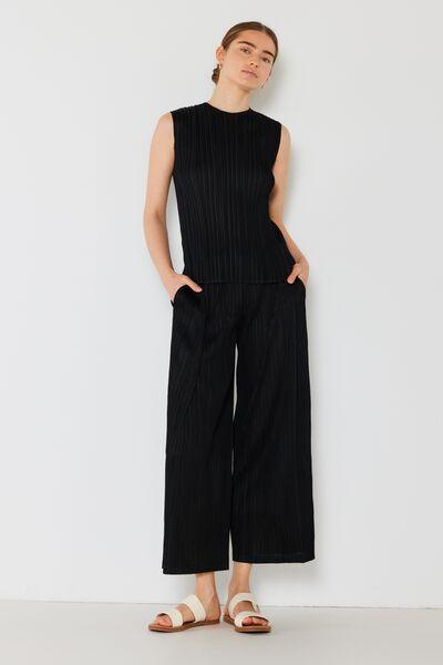 Marina West Swim Pleated Wide-Leg Pants with Side Pleat Detail - Immenzive