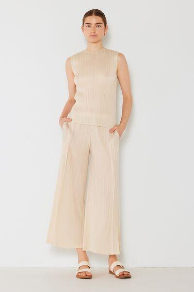 Marina West Swim Pleated Wide-Leg Pants with Side Pleat Detail - Immenzive