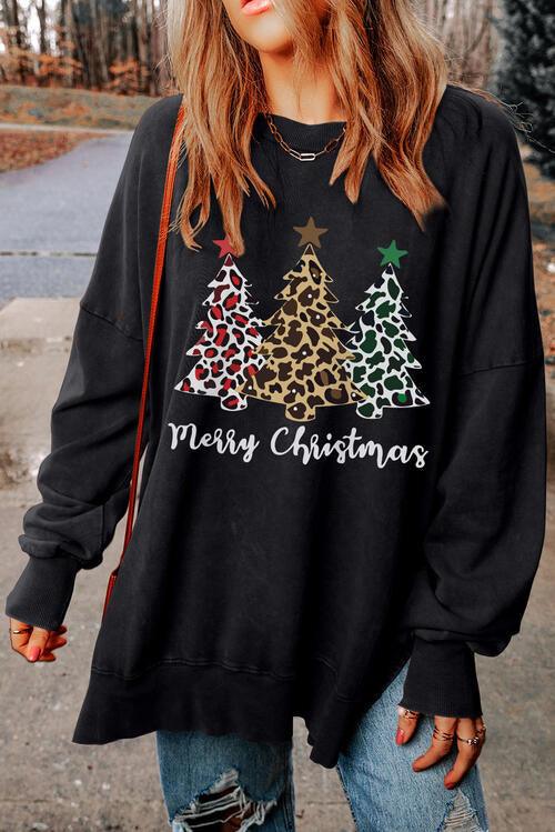 MERRY CHRISTMAS Graphic Dropped Shoulder Sweatshirt - Immenzive