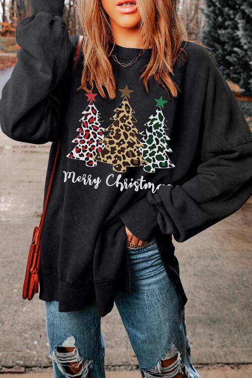 MERRY CHRISTMAS Graphic Dropped Shoulder Sweatshirt - Immenzive