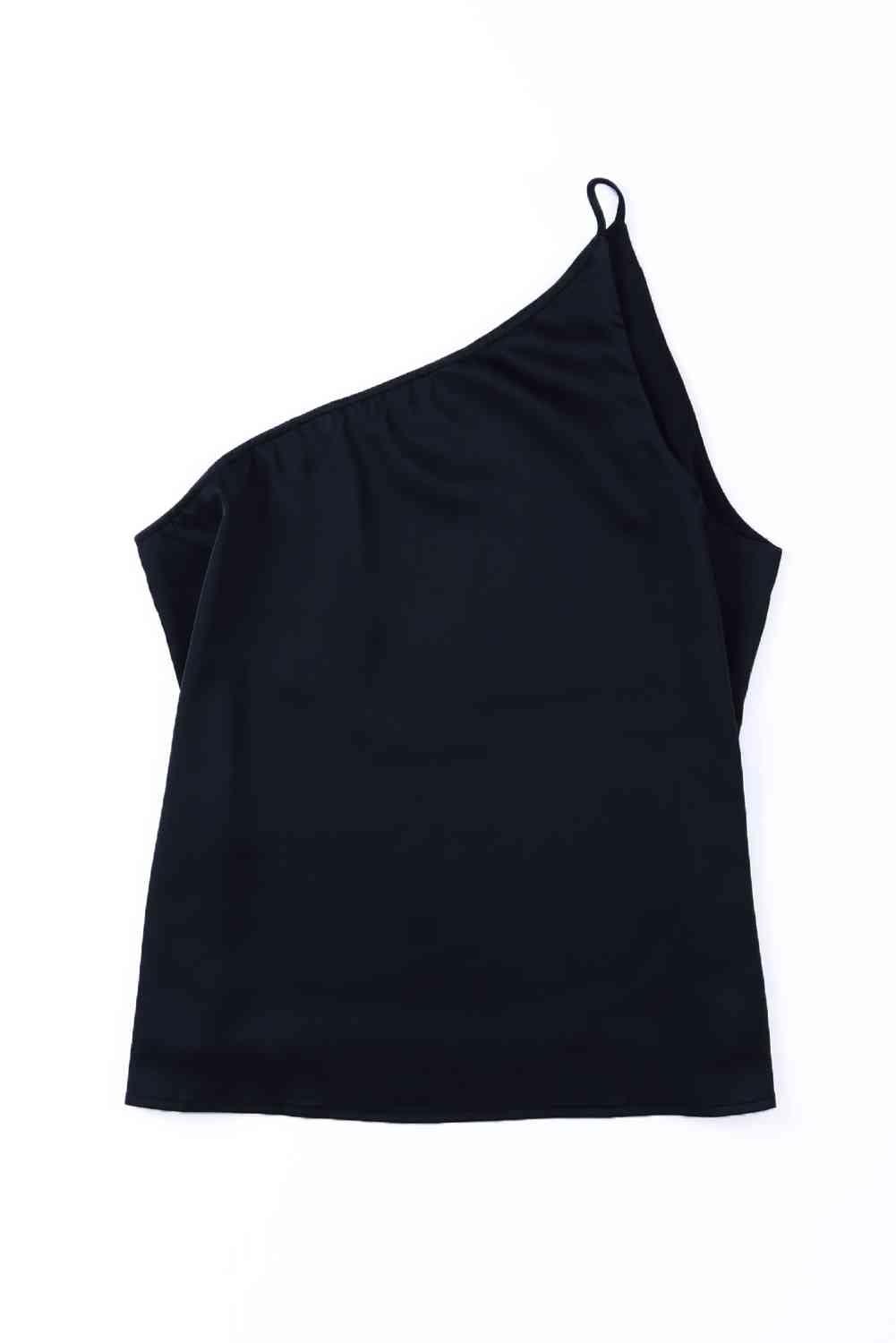 One-Shoulder Sleeveless Top - Immenzive