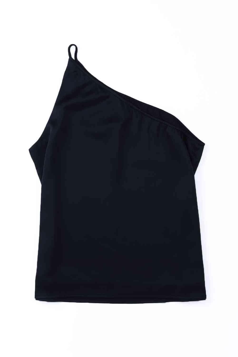 One-Shoulder Sleeveless Top - Immenzive