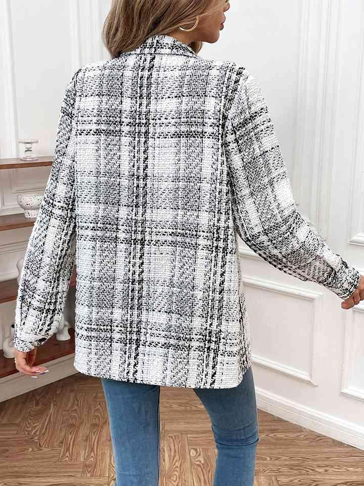 Plaid Button Down Jacket - Immenzive