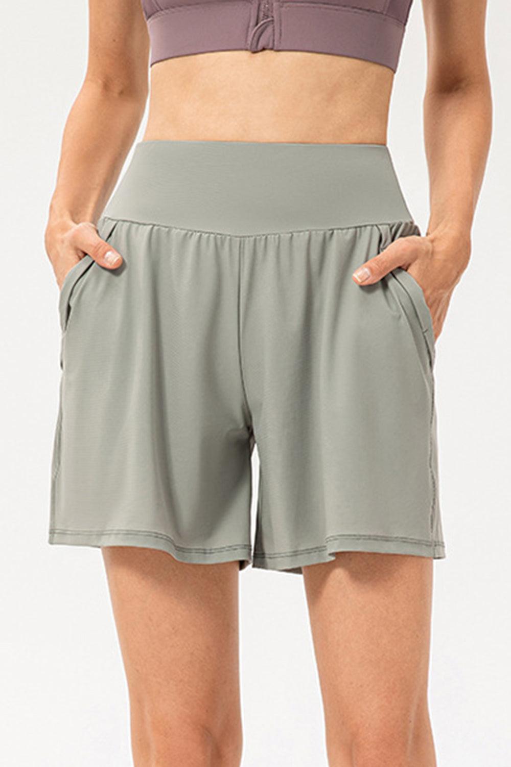 Pocketed Elastic Waist Active Shorts - Immenzive