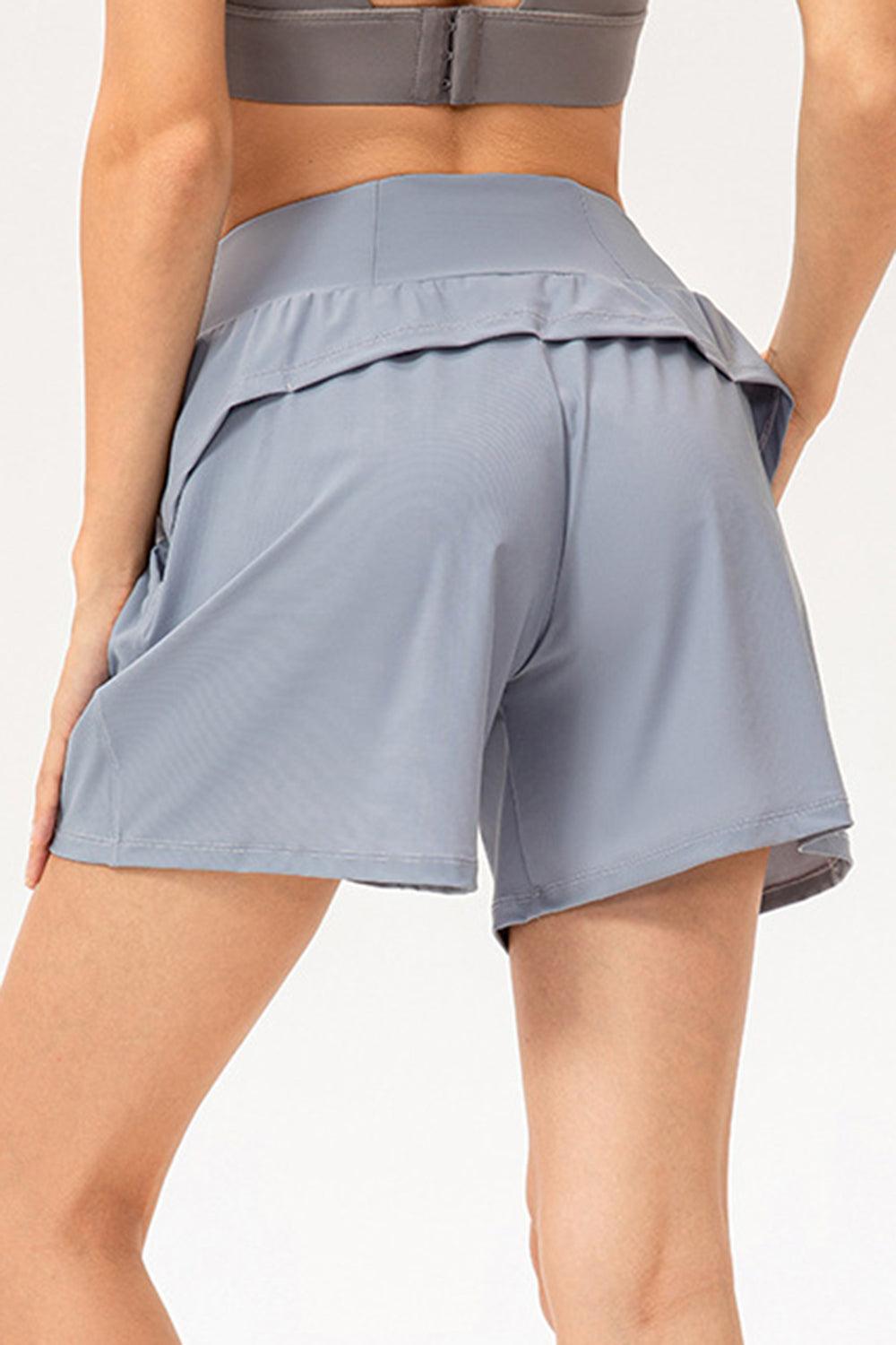 Pocketed Elastic Waist Active Shorts - Immenzive