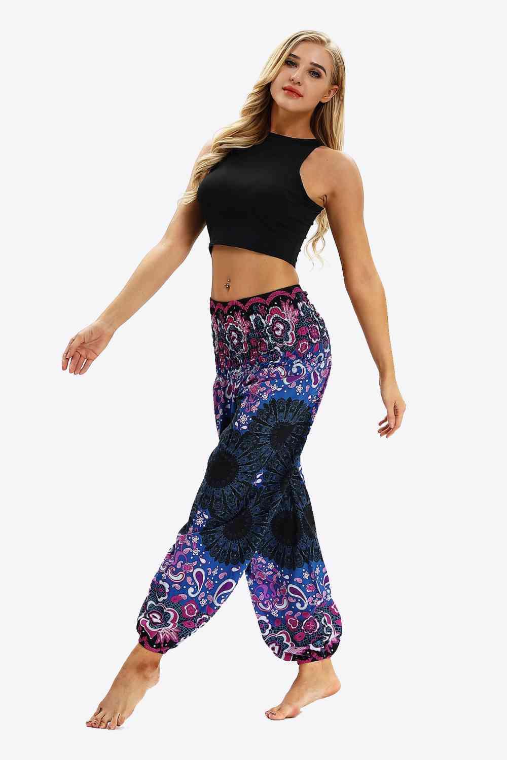 Printed Jogger Pants with Pockets - Immenzive