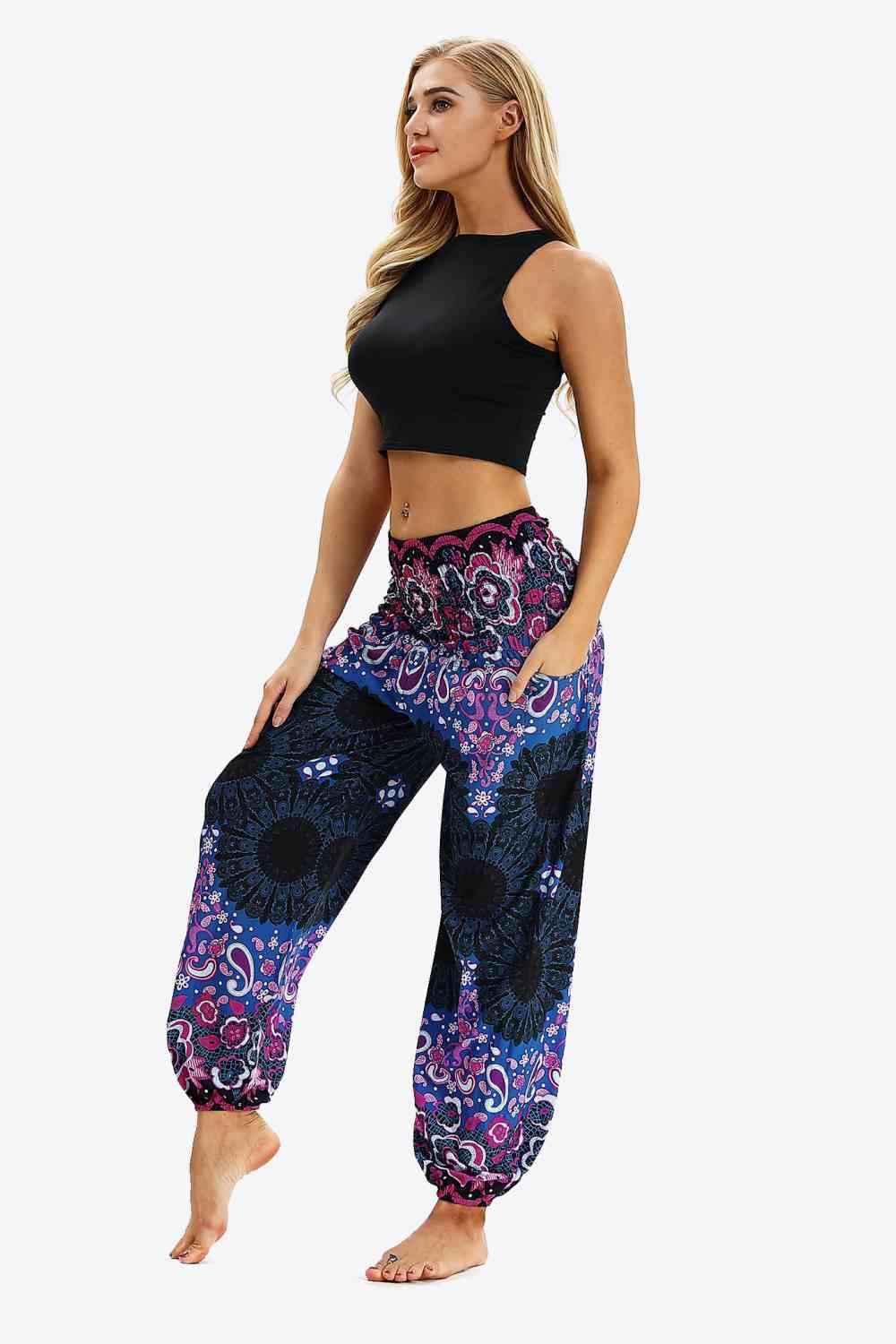 Printed Jogger Pants with Pockets - Immenzive