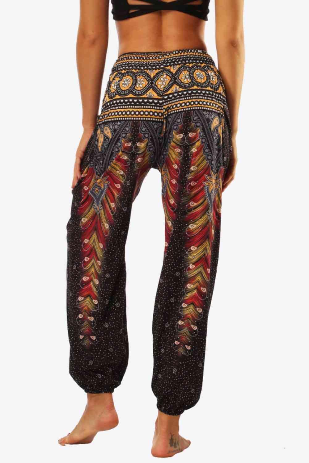 Printed Pants with Pockets - Immenzive