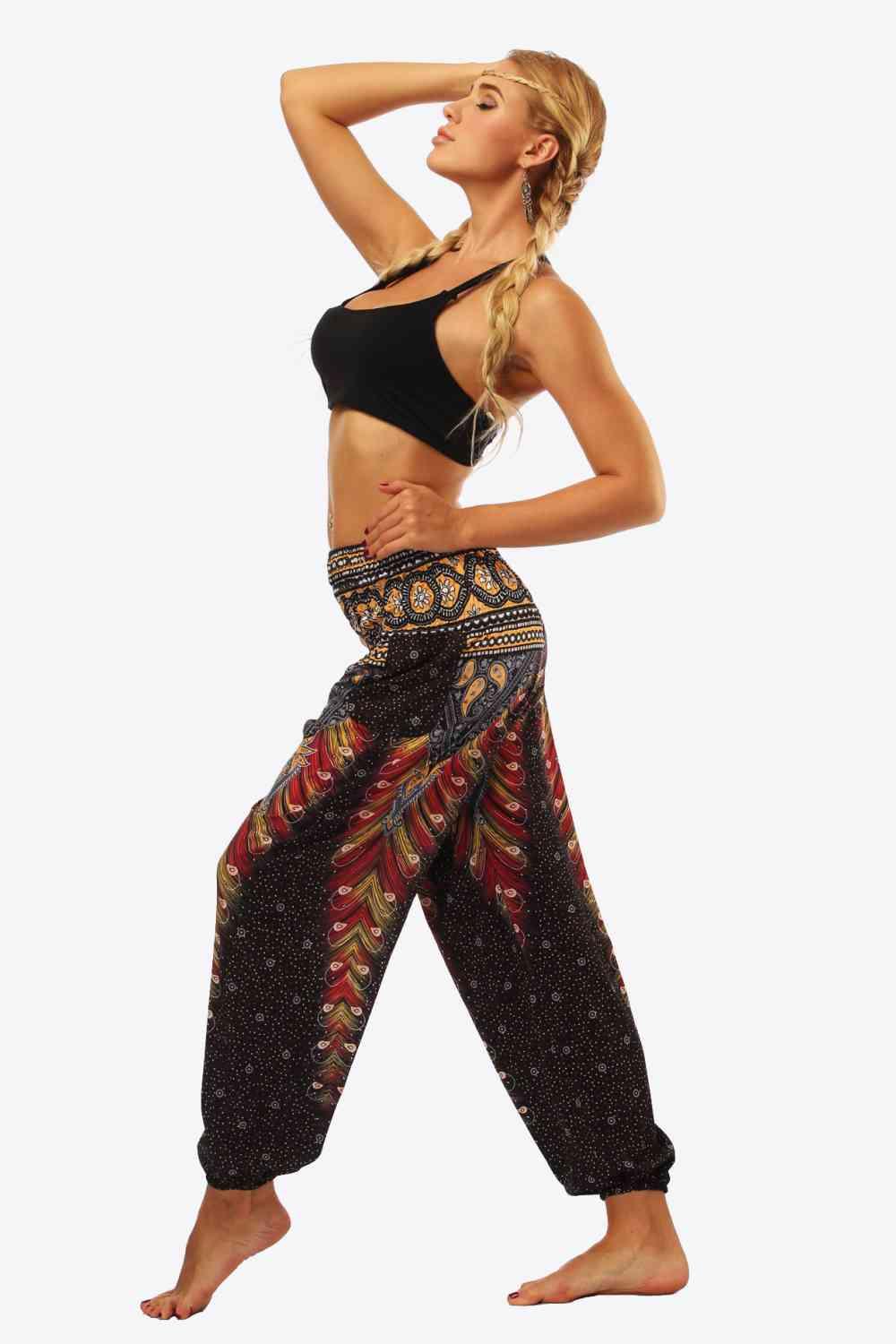 Printed Pants with Pockets - Immenzive