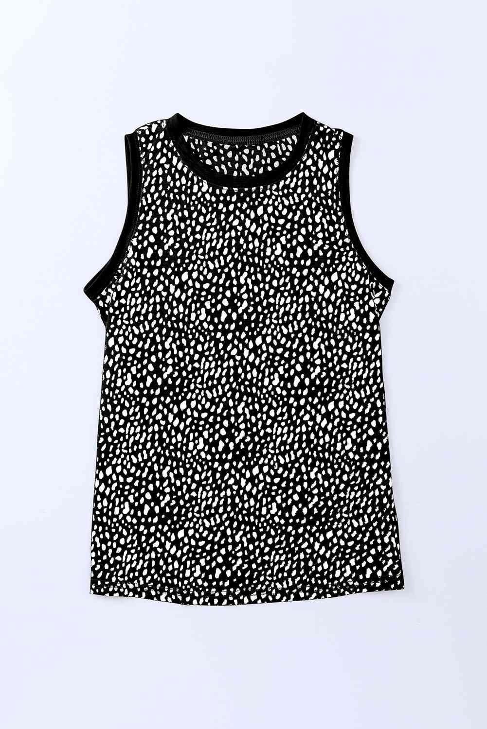 Printed Round Neck Tank - Immenzive