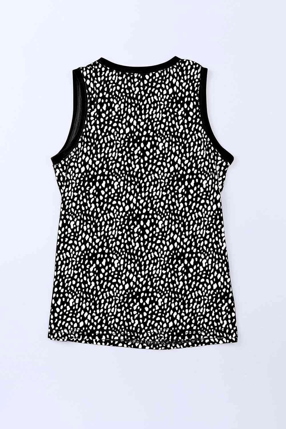 Printed Round Neck Tank - Immenzive