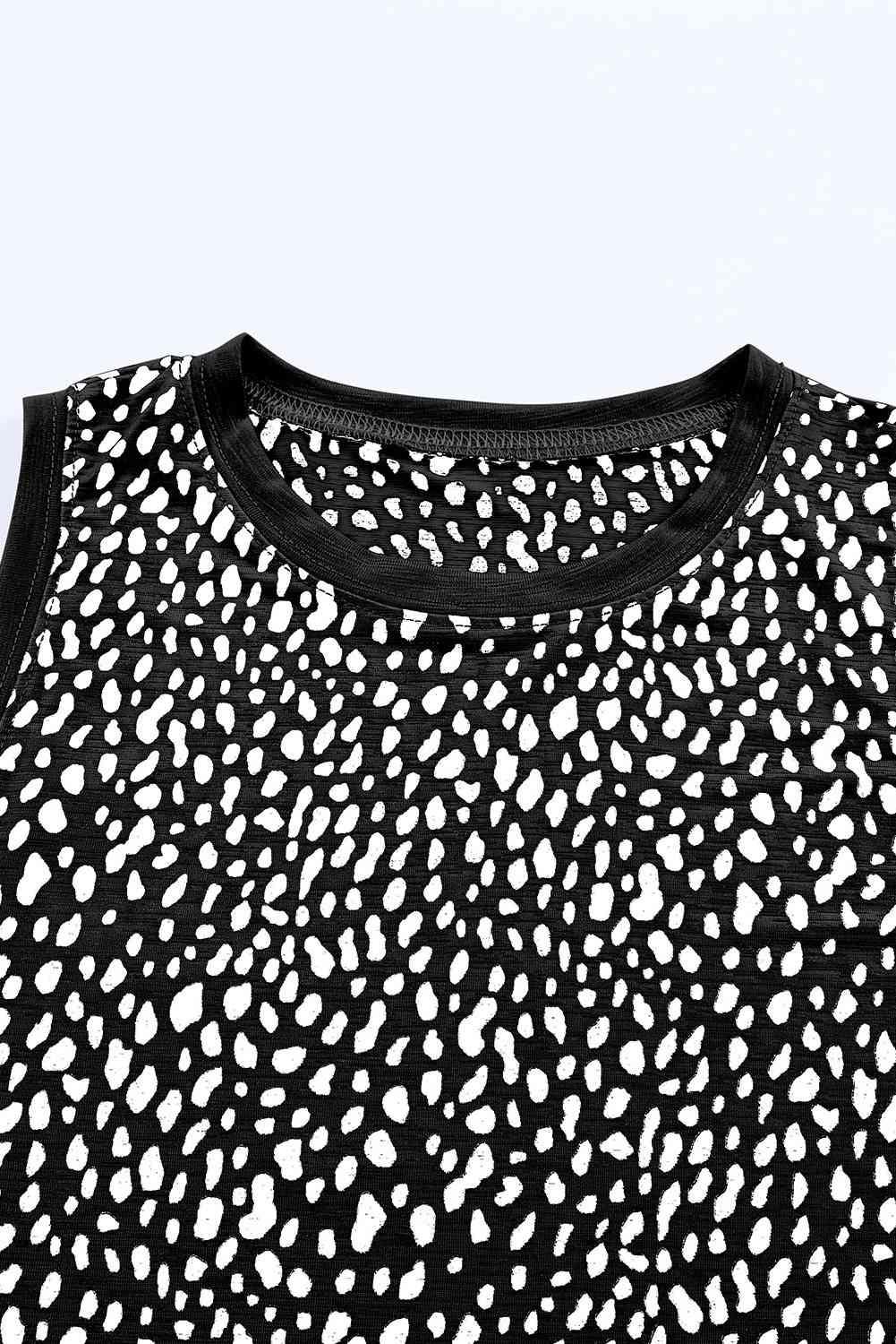 Printed Round Neck Tank - Immenzive