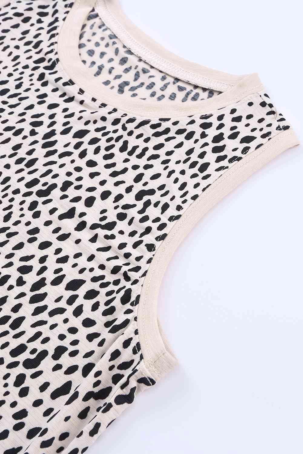 Printed Round Neck Tank - Immenzive