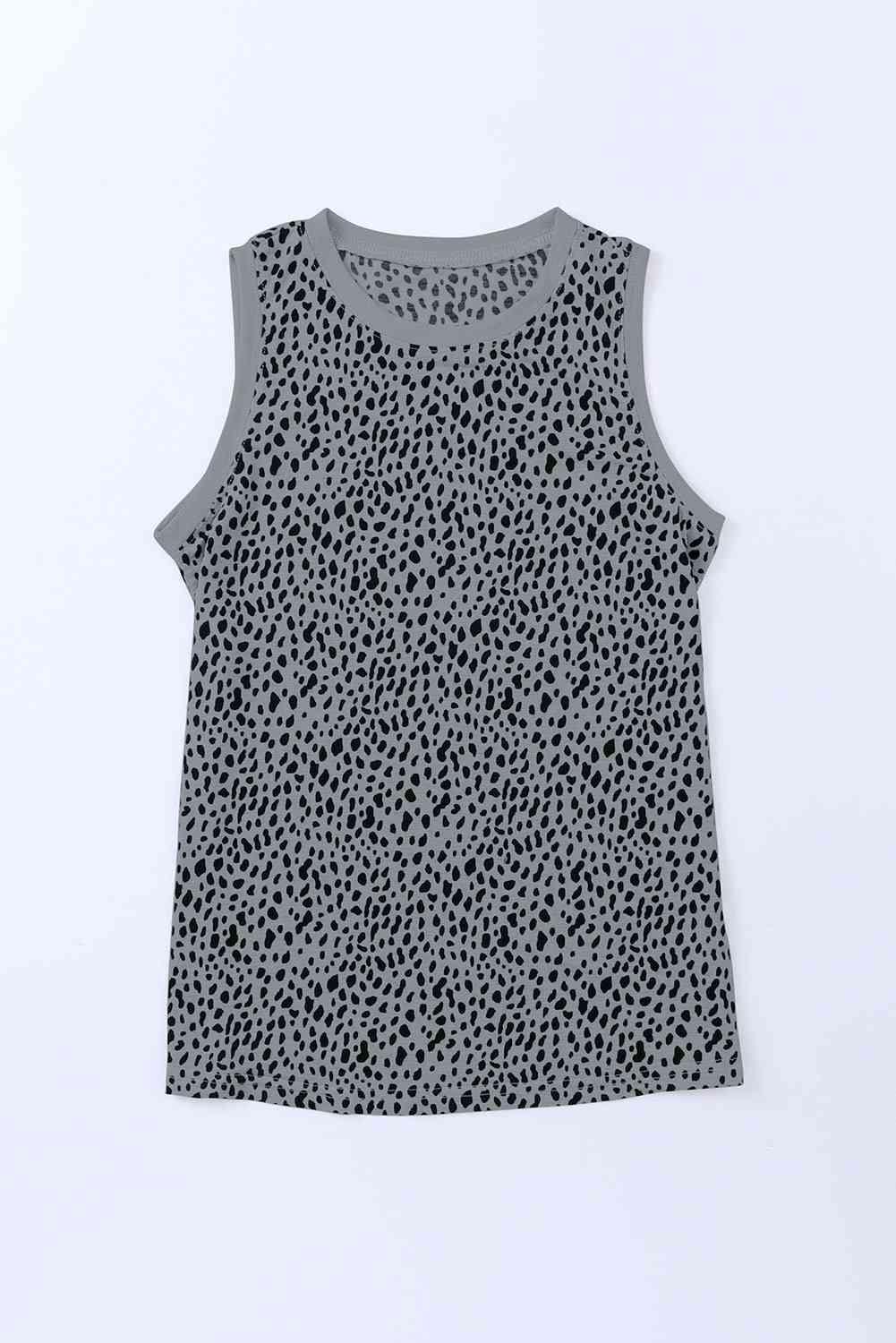 Printed Round Neck Tank - Immenzive