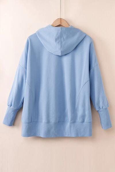 Quarter-Snap Dropped Shoulder Hoodie - Immenzive