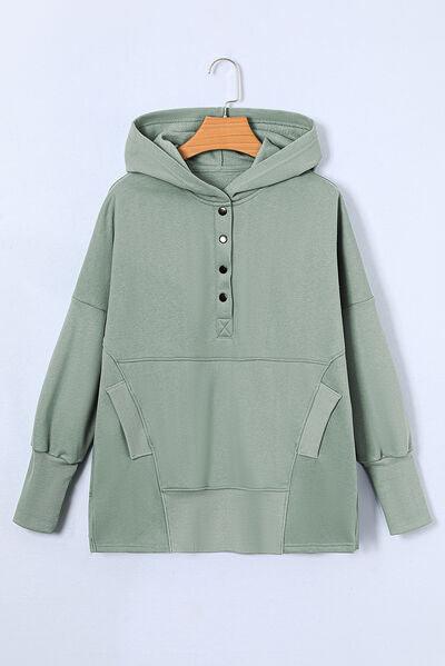 Quarter-Snap Dropped Shoulder Hoodie - Immenzive