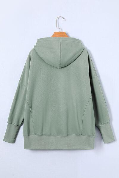 Quarter-Snap Dropped Shoulder Hoodie - Immenzive