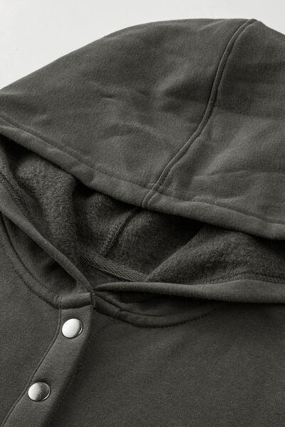 Quarter-Snap Dropped Shoulder Hoodie - Immenzive