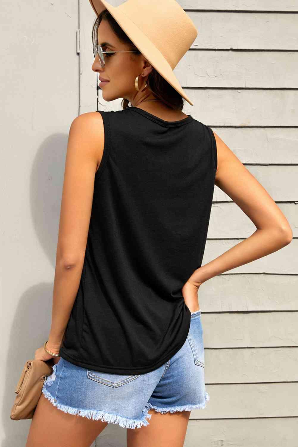 Quarter-Snap Scoop Neck Tank - Immenzive