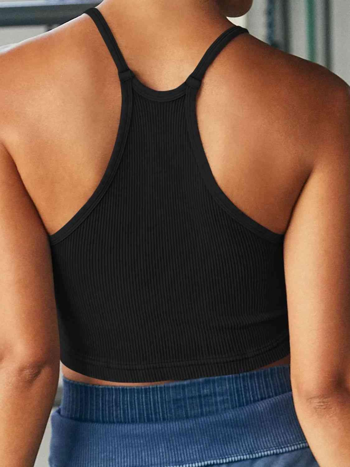 Ribbed Racerback Cropped Cami - Immenzive