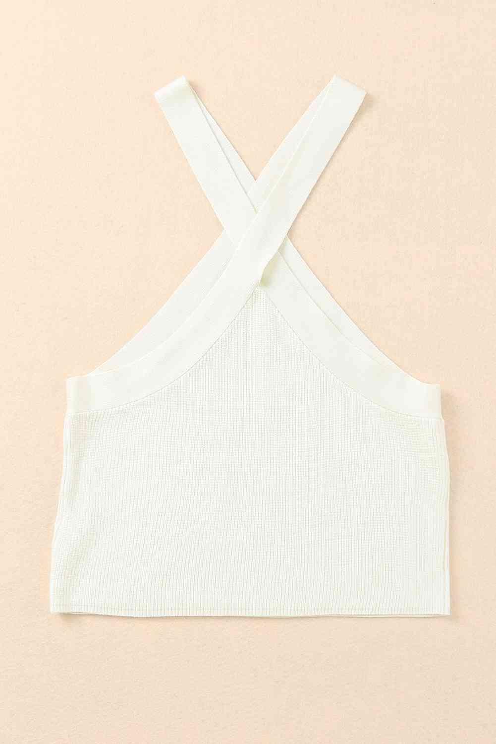 Ribbed Sleeveless Cropped Top - Immenzive