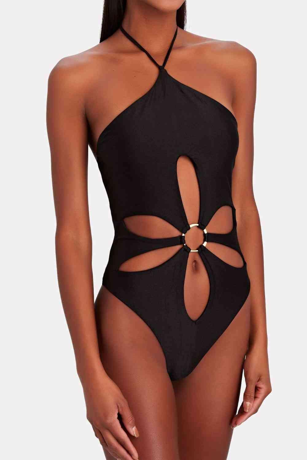 Ring Detail Cutout One-Piece Swimsuit - Immenzive