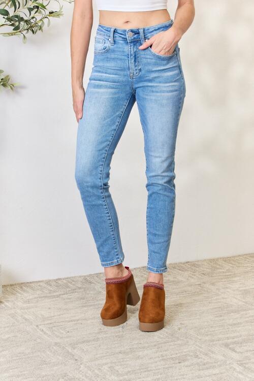 RISEN Full Size Mid Rise Skinny Jeans - Immenzive