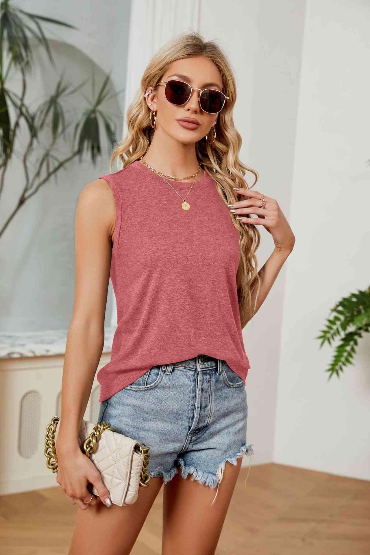 Round Neck Tank Top - Immenzive