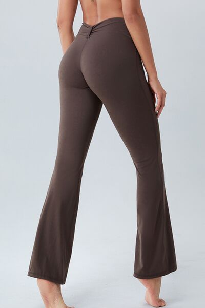 Ruched High Waist Active Pants - Immenzive