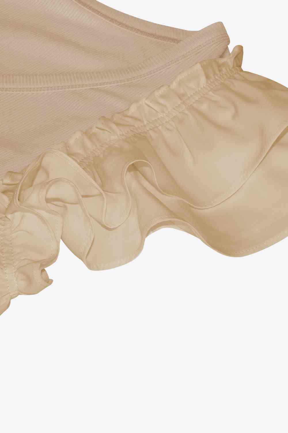 Ruffled Plunge Bodysuit - Immenzive