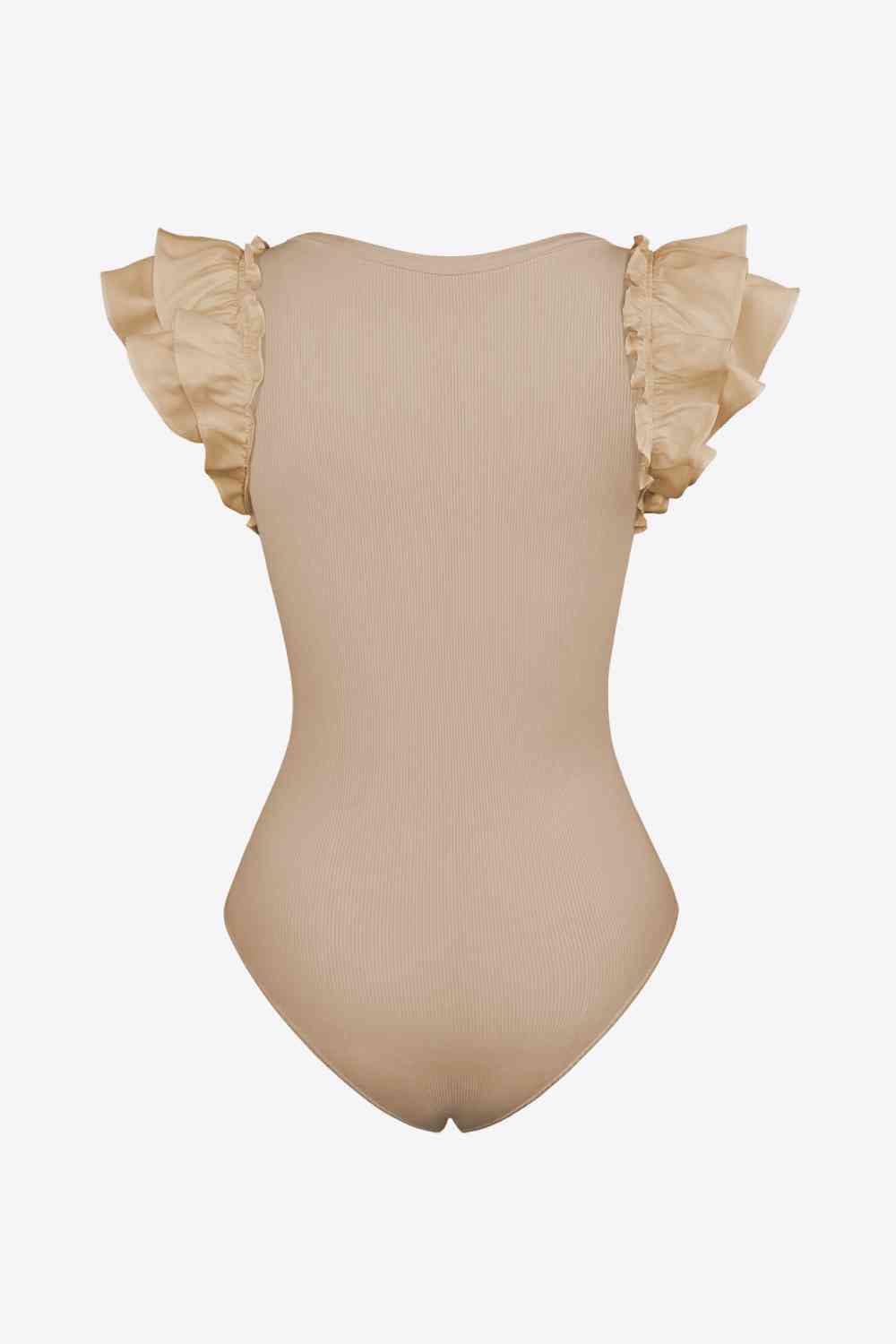 Ruffled Plunge Bodysuit - Immenzive