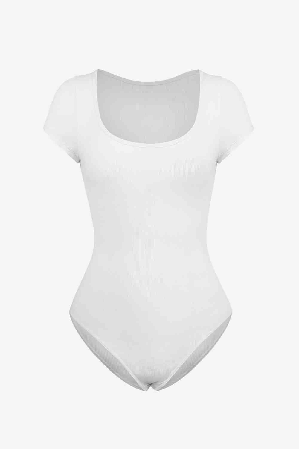 Scoop Neck Short Sleeve Bodysuit - Immenzive