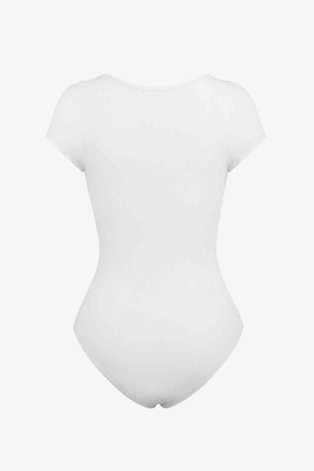Scoop Neck Short Sleeve Bodysuit - Immenzive