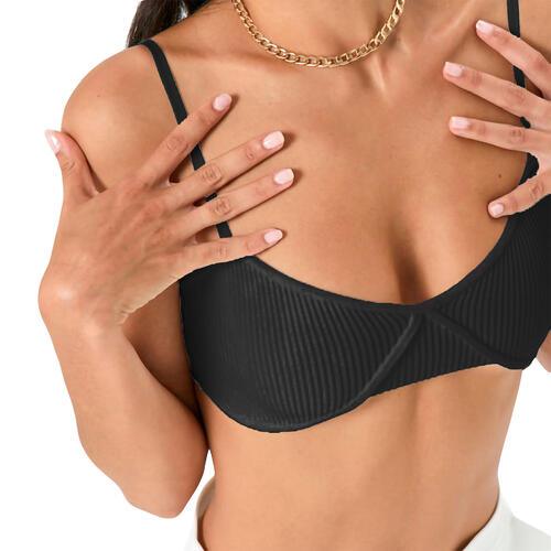 Scoop Neck Spaghetti Strap Bra - Immenzive