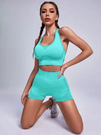 Scoop Neck Tank and Shorts Active Set - Immenzive