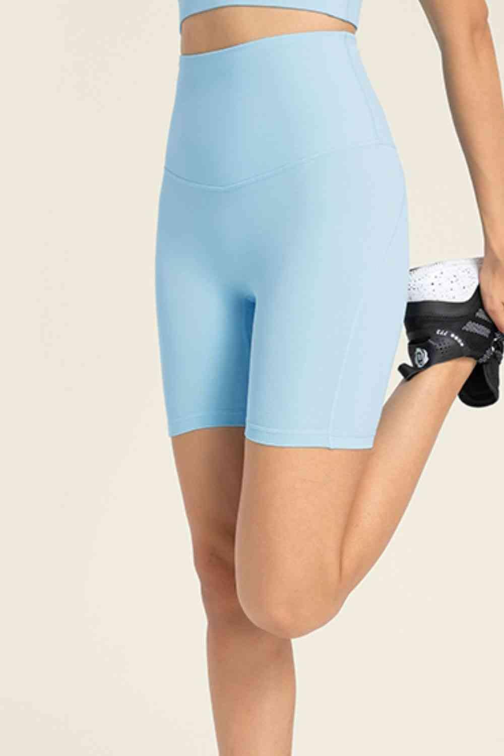 Seamless High-Rise Wide Waistband Biker Shorts - Immenzive