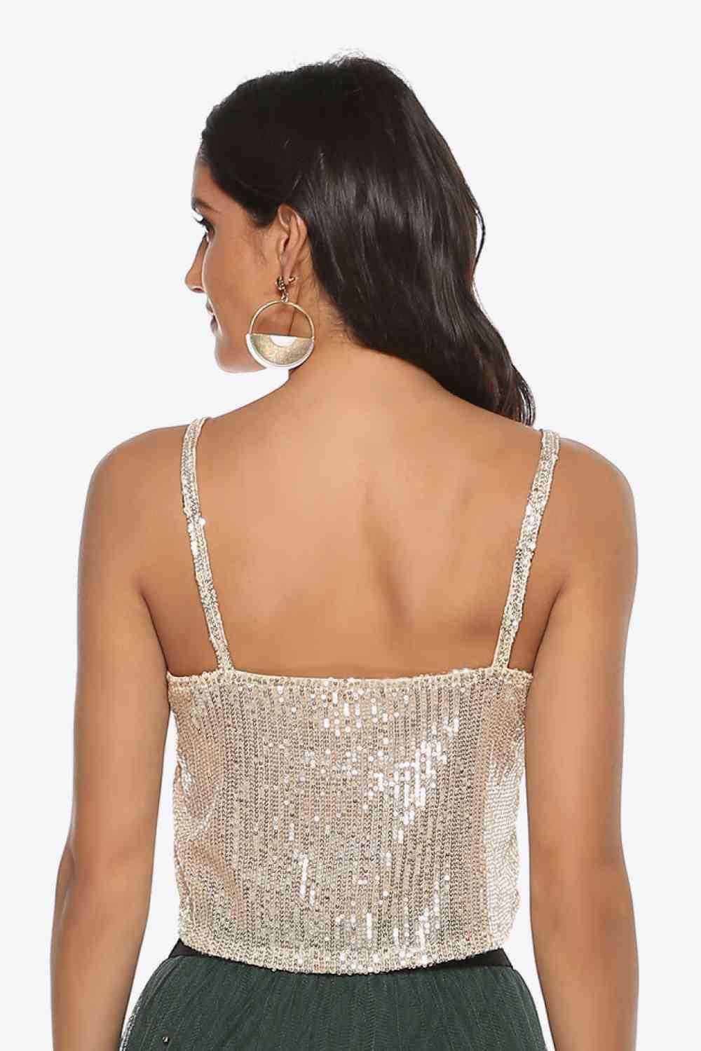 Sequin Cropped Cami - Immenzive