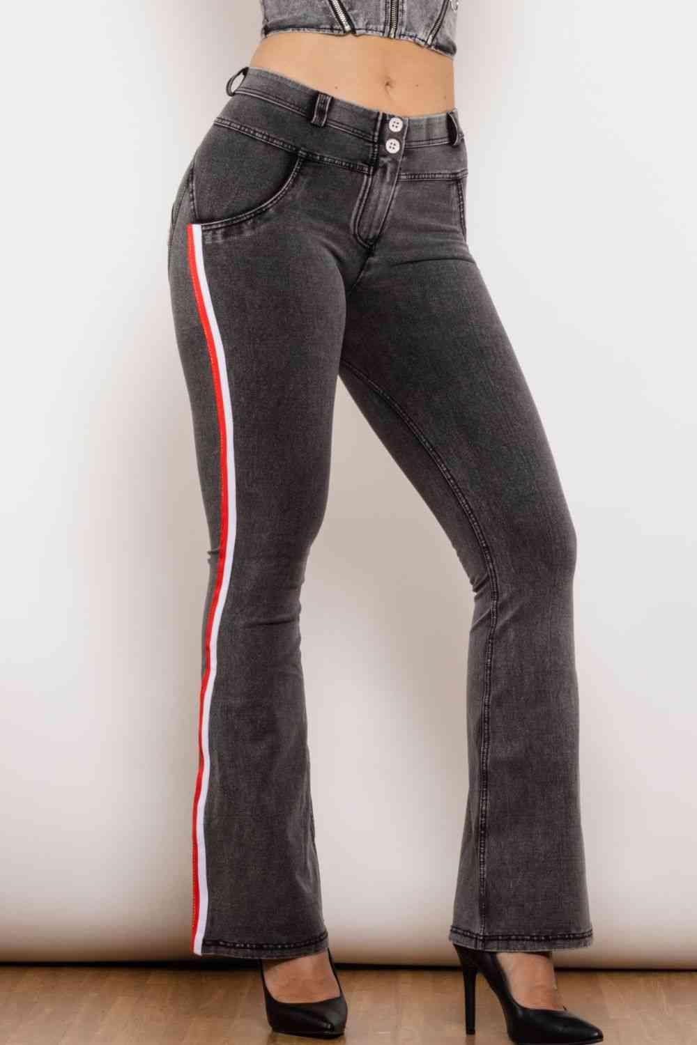 Side Stripe Bootcut Jeans - Immenzive