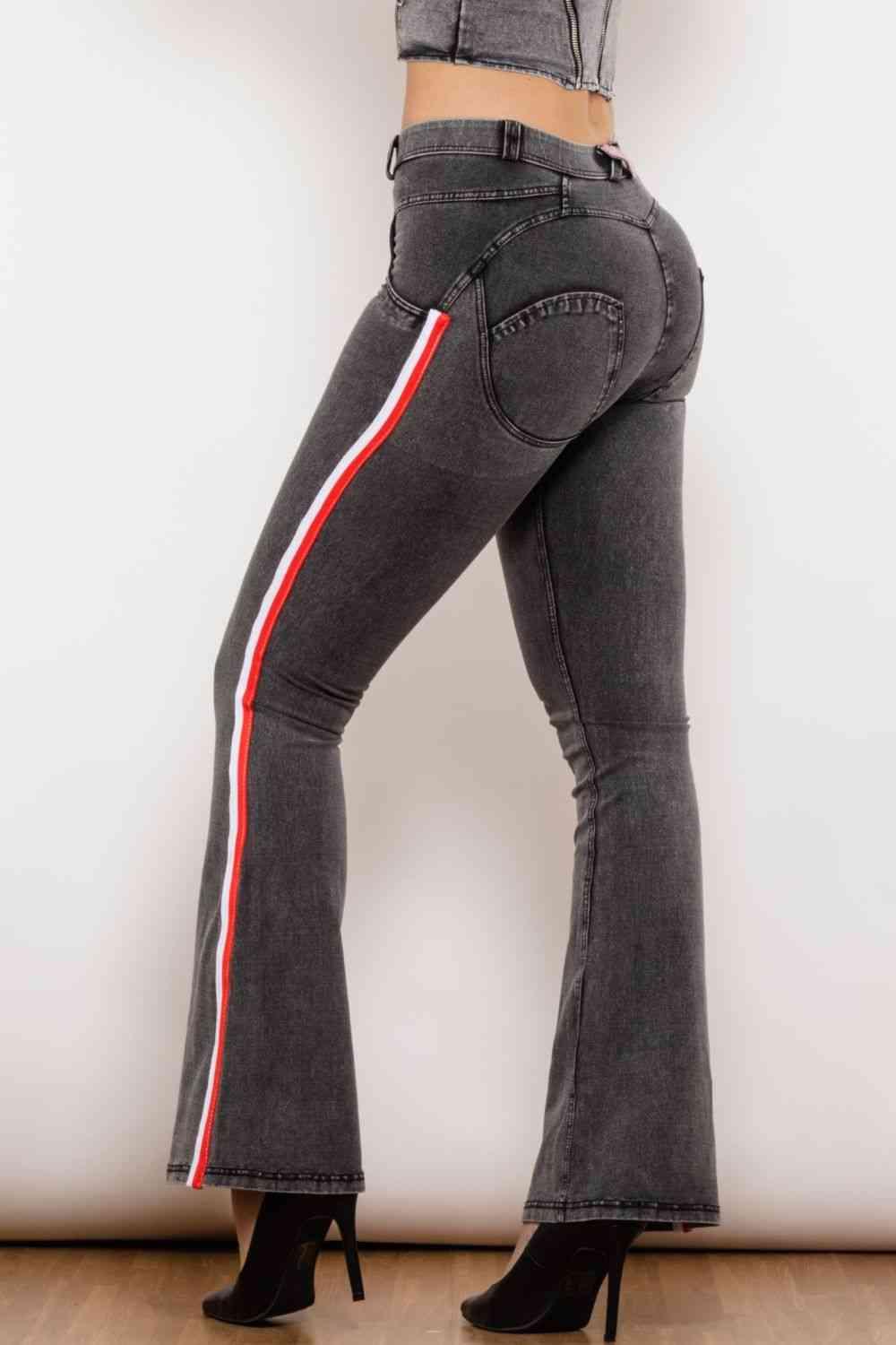 Side Stripe Bootcut Jeans - Immenzive