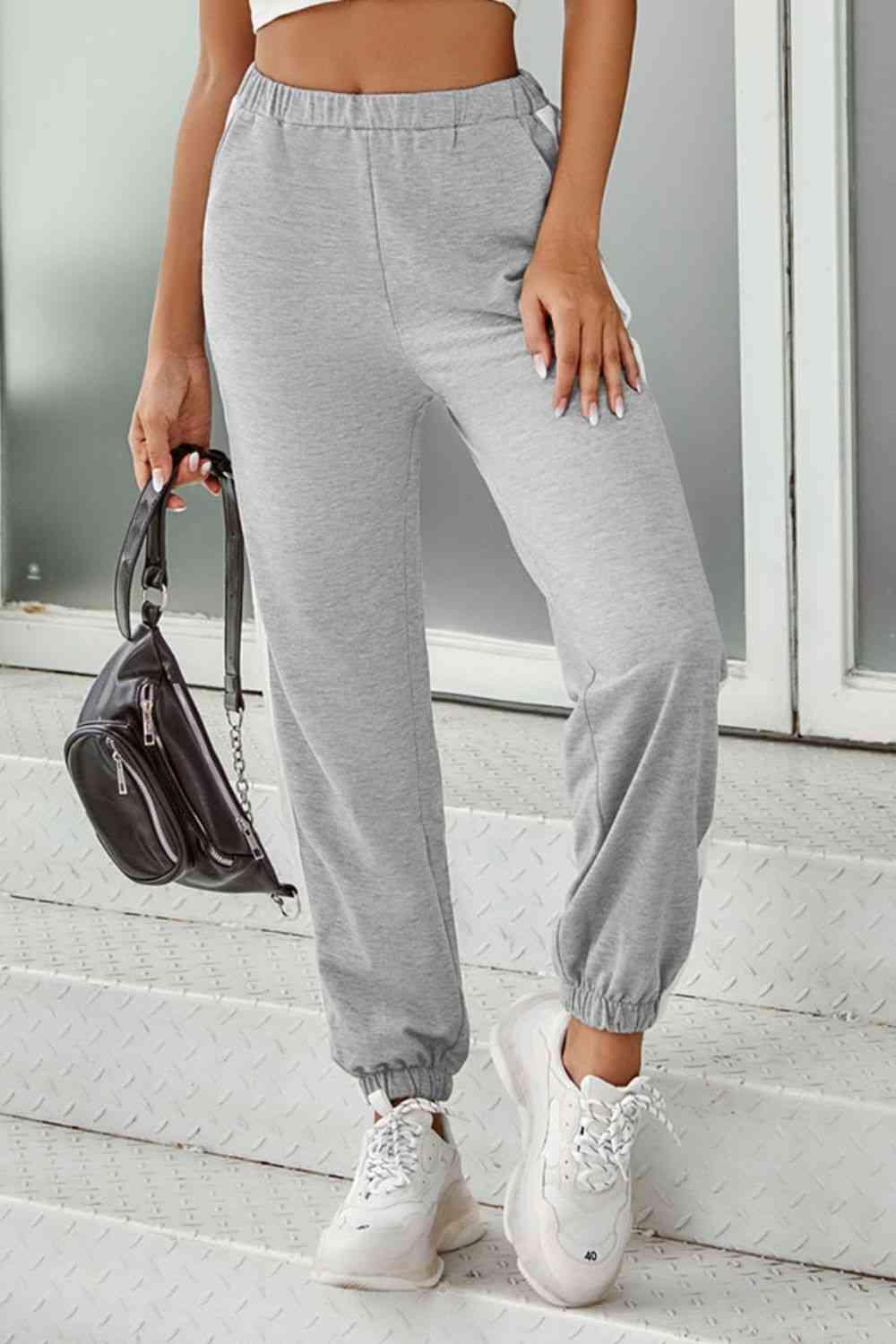 Side Stripe Joggers with Pockets - Immenzive