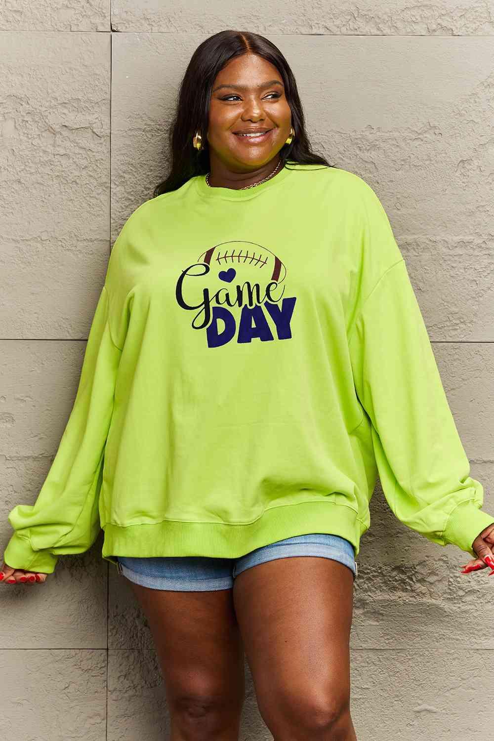 Simply Love Full Size Drop Shoulder Graphic Sweatshirt - Immenzive