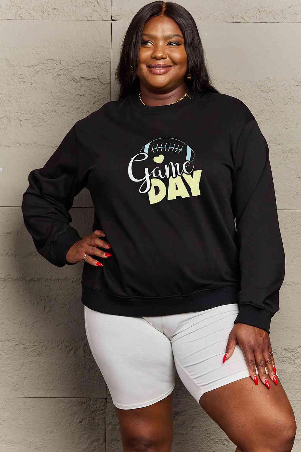 Simply Love Full Size Drop Shoulder Graphic Sweatshirt - Immenzive