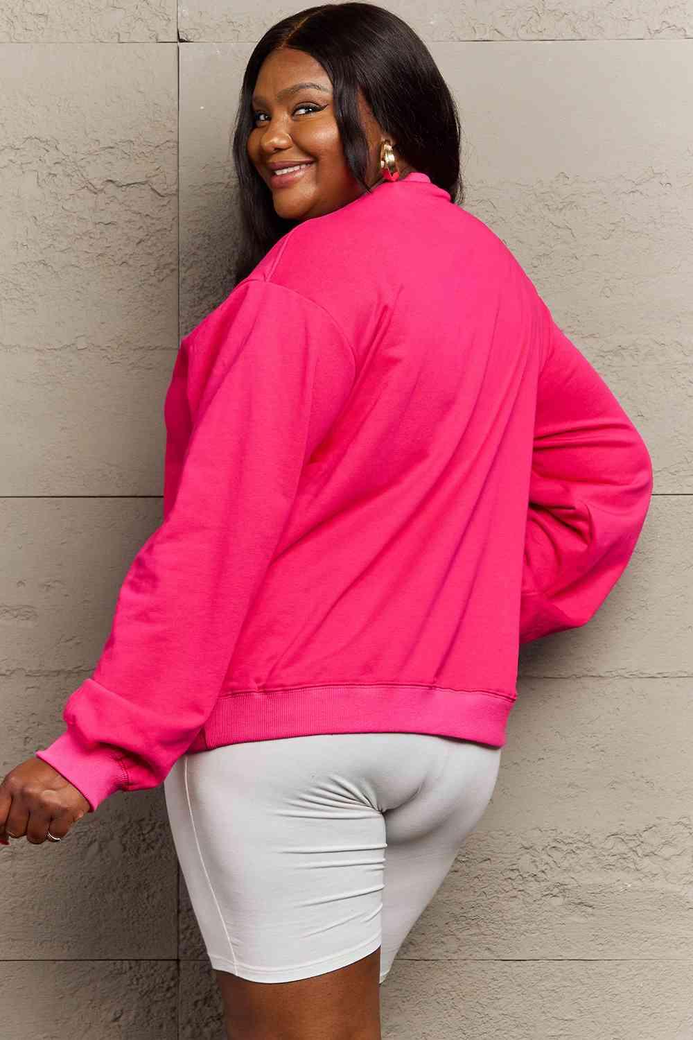 Simply Love Full Size Drop Shoulder Graphic Sweatshirt - Immenzive