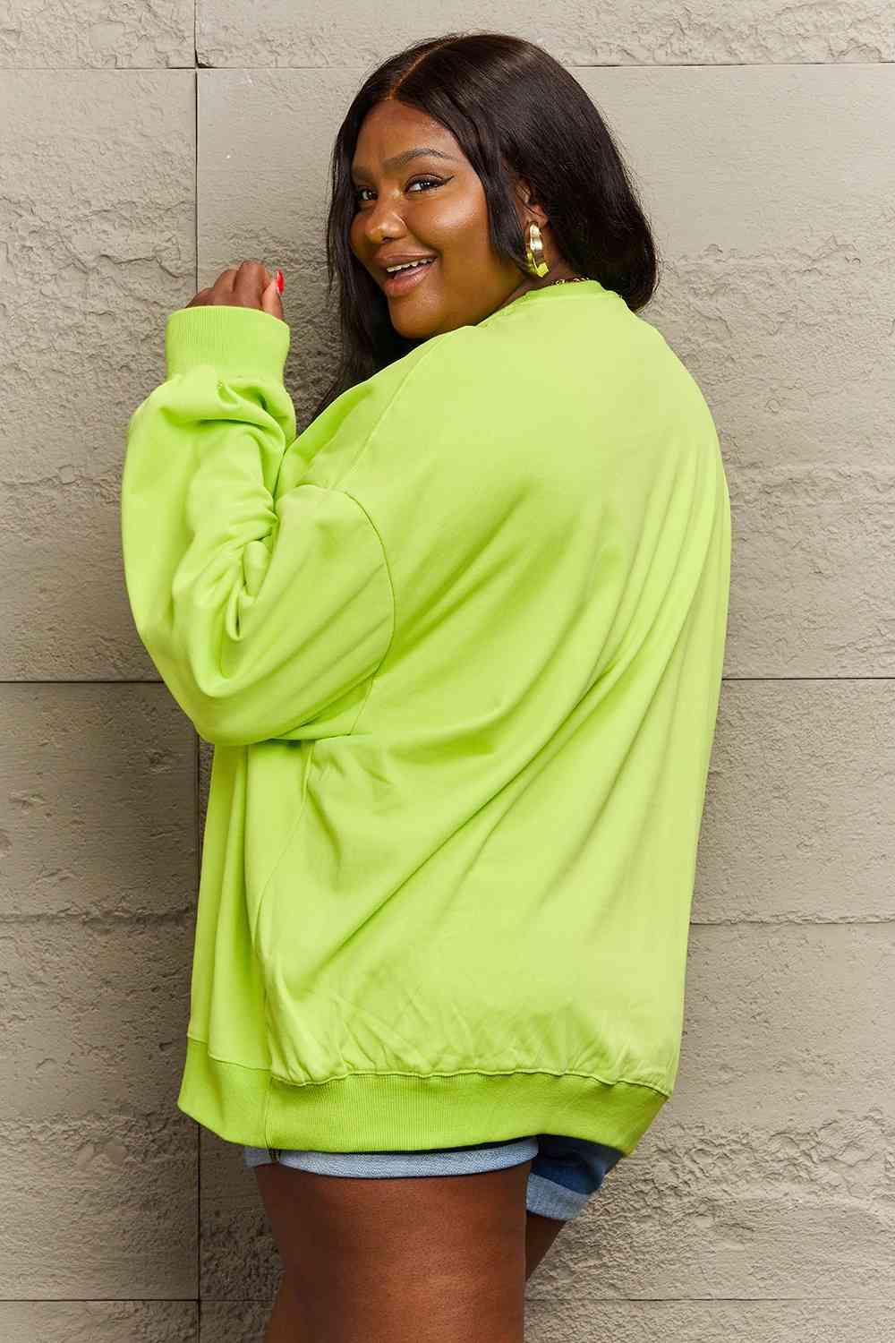 Simply Love Full Size Drop Shoulder Graphic Sweatshirt - Immenzive