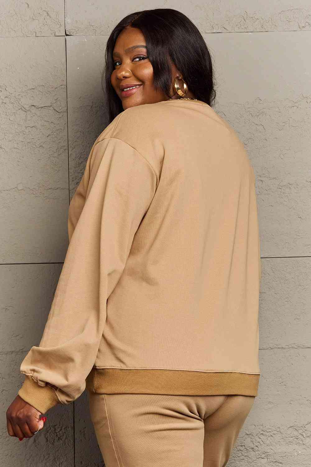 Simply Love Full Size Drop Shoulder Graphic Sweatshirt - Immenzive
